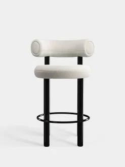 Fat Black Steel 65cm Counter Stool