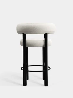 Fat Black Steel 65cm Counter Stool