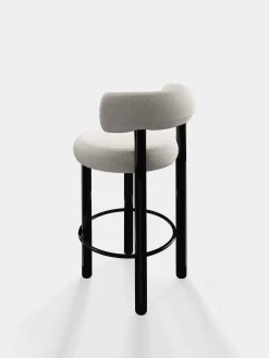 Fat Black Steel 65cm Counter Stool