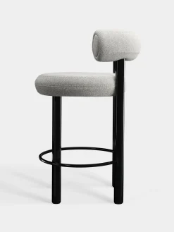 Fat Black Steel 65cm Counter Stool