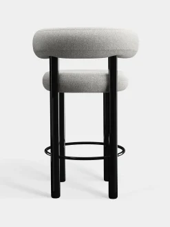 Fat Black Steel 65cm Counter Stool