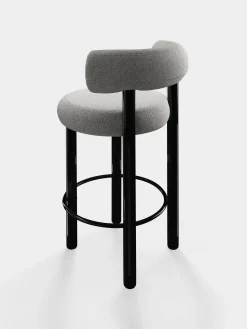 Fat Black Steel 65cm Counter Stool