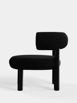 Fat Black Steel Lounge Chair