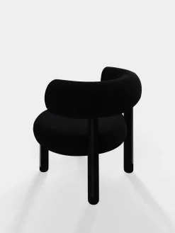 Fat Black Steel Lounge Chair