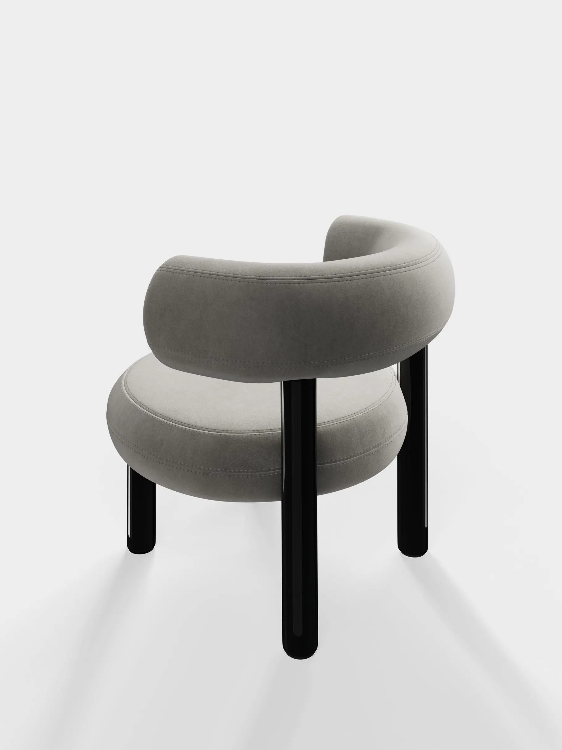 Fat Black Steel Lounge Chair