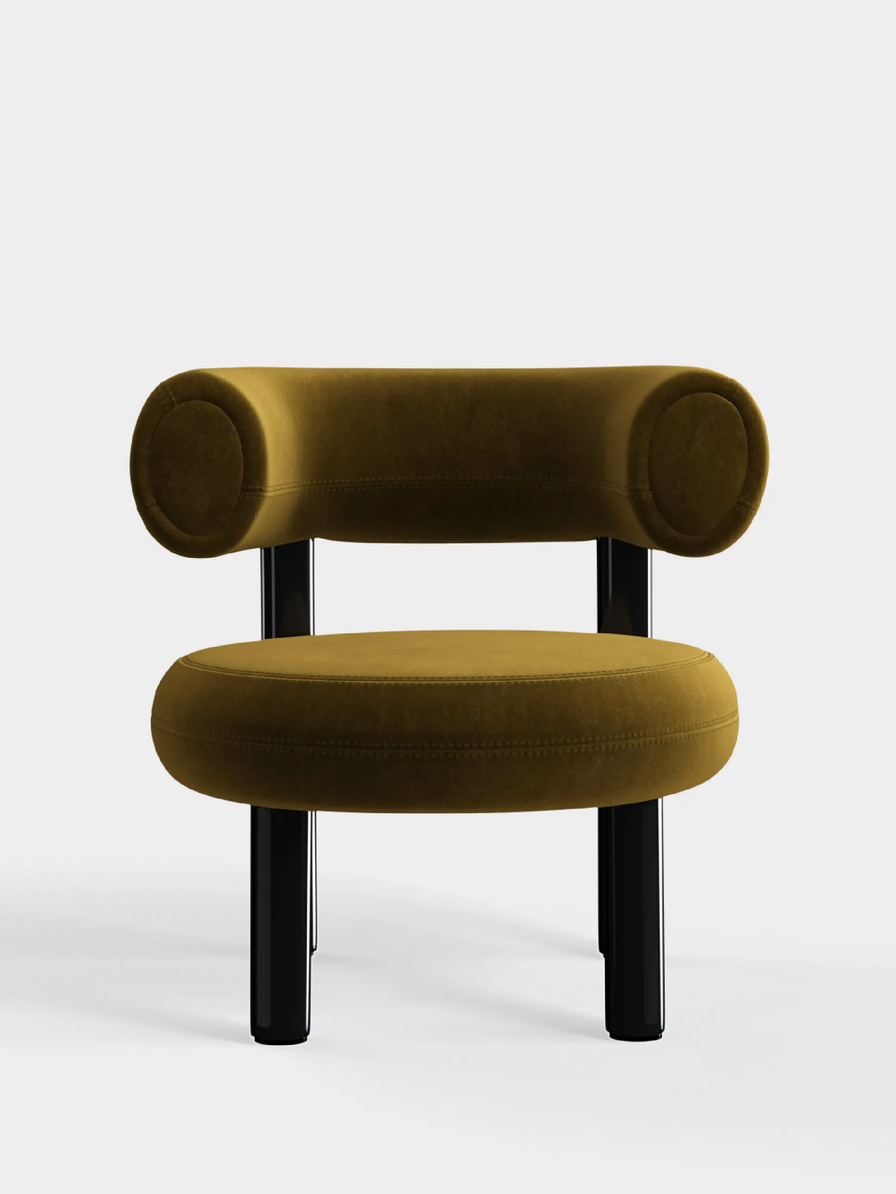 Fat Black Steel Lounge Chair