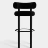 Fat Black Wood 75cm Bar Stool