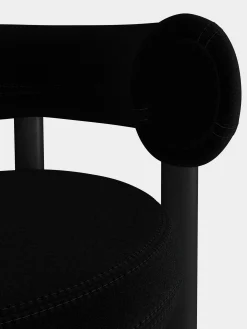 Fat Black Wood 75cm Bar Stool