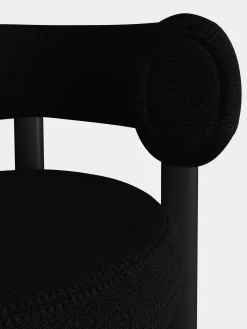 Fat Black Wood 75cm Bar Stool