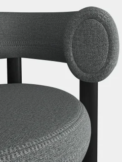 Fat Black Wood 75cm Bar Stool