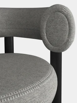 Fat Black Wood 75cm Bar Stool