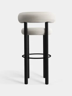 Fat Black Wood 75cm Bar Stool