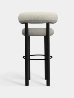 Fat Black Wood 75cm Bar Stool
