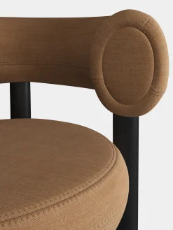 Fat Black Wood 75cm Bar Stool