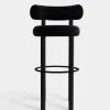 Fat Black Wood 75cm Bar Stool