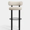 Fat Black Wood 75cm Bar Stool