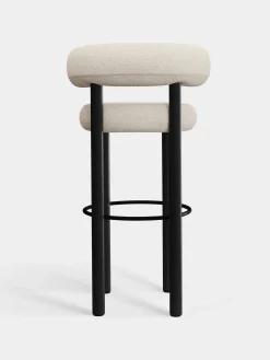 Fat Black Wood 75cm Bar Stool