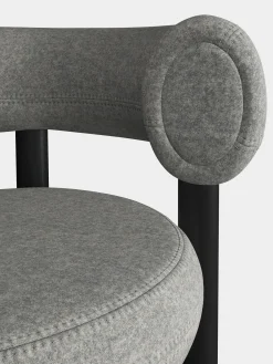 Fat Black Wood 75cm Bar Stool