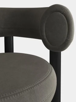 Fat Black Wood 75cm Bar Stool