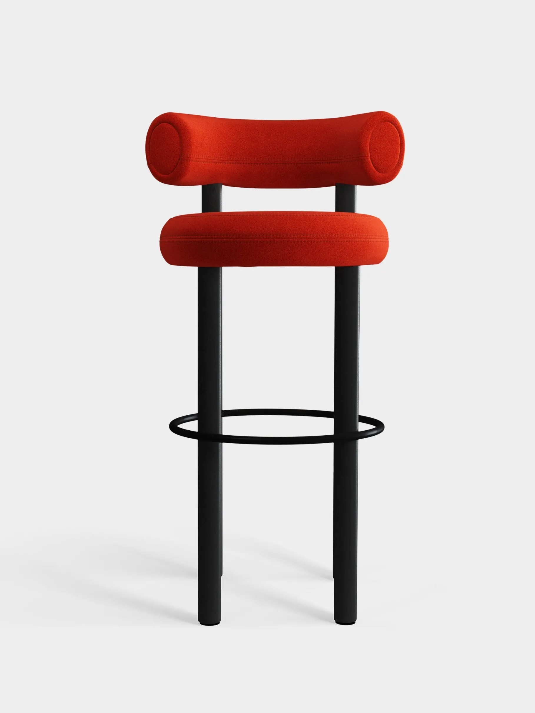 Fat Black Wood 75cm Bar Stool
