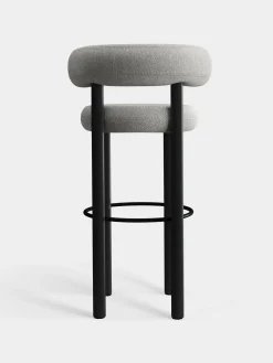 Fat Black Wood 75cm Bar Stool