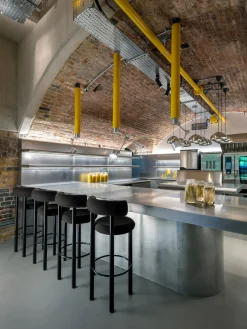 Fat Black Wood 75cm Bar Stool