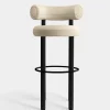 Fat Black Wood 75cm Bar Stool