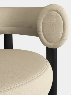 Fat Black Wood 75cm Bar Stool