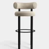 Fat Black Wood 75cm Bar Stool