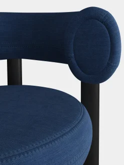 Fat Black Wood 75cm Bar Stool