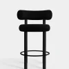 Fat Black Wood 65cm Counter Stool