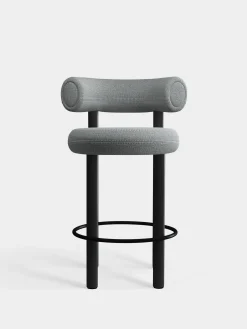Fat Black Wood 65cm Counter Stool