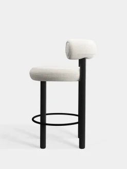 Fat Black Wood 65cm Counter Stool