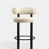 Fat Black Wood 65cm Counter Stool