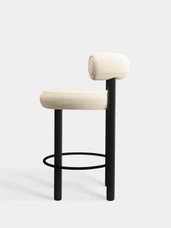 Fat Black Wood 65cm Counter Stool