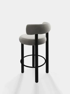 Fat Black Wood 65cm Counter Stool