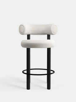 Fat Black Wood 65cm Counter Stool
