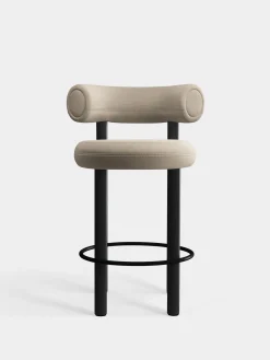 Fat Black Wood 65cm Counter Stool