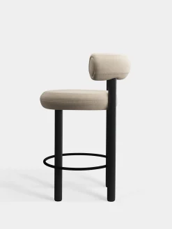 Fat Black Wood 65cm Counter Stool