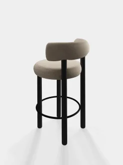 Fat Black Wood 65cm Counter Stool