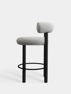 Fat Black Wood 65cm Counter Stool