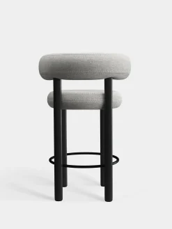Fat Black Wood 65cm Counter Stool