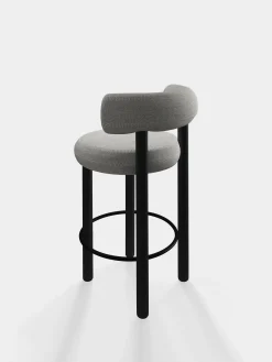 Fat Black Wood 65cm Counter Stool
