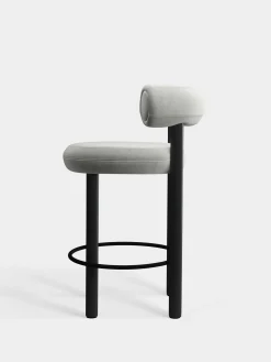 Fat Black Wood 65cm Counter Stool