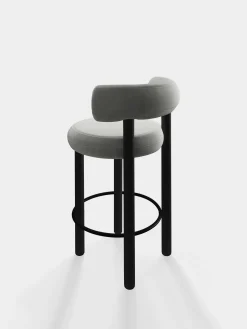 Fat Black Wood 65cm Counter Stool