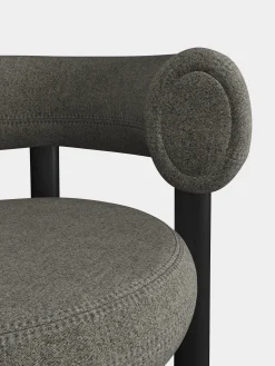 Fat Black Wood 65cm Counter Stool