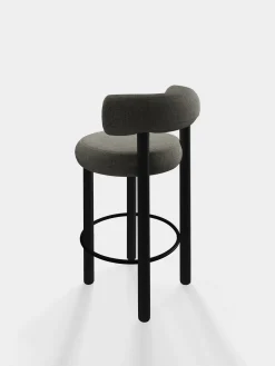 Fat Black Wood 65cm Counter Stool