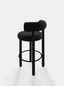 Fat Black Wood 65cm Counter Stool