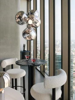 Fat Black Wood 65cm Counter Stool