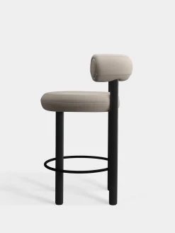 Fat Black Wood 65cm Counter Stool